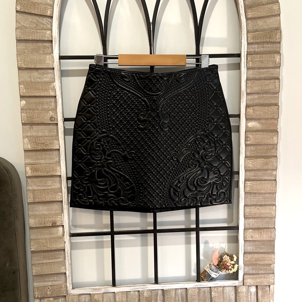 Faux Leather Mini Skirt
